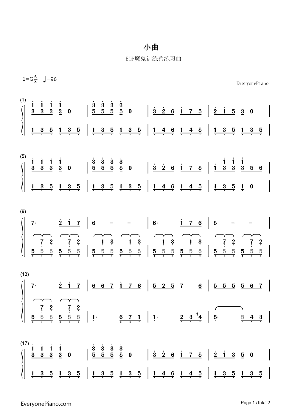 拜厄61条数字简谱图片图片