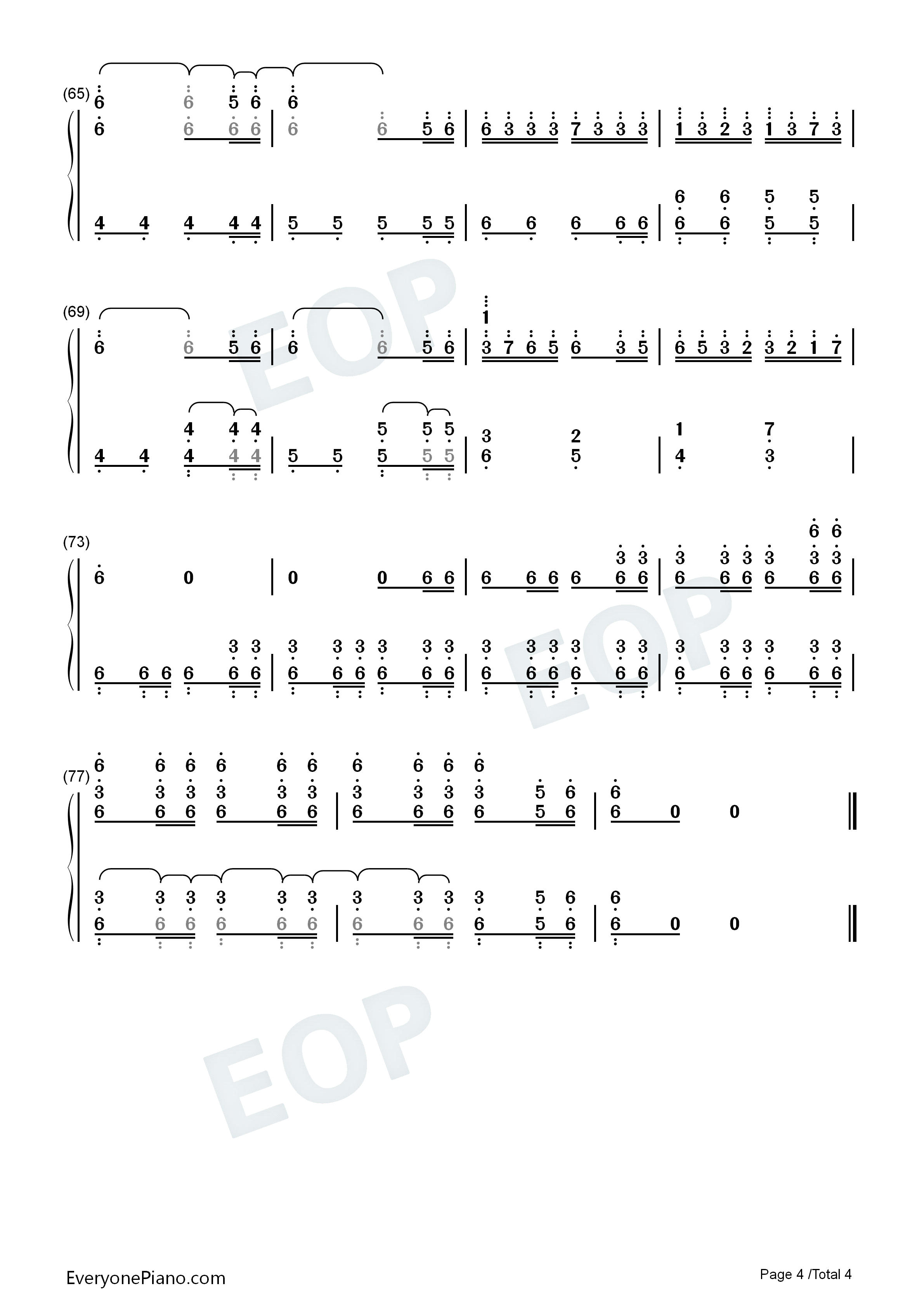 ツナ觉醒-家庭教师插曲双手简谱预览4