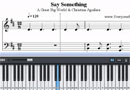 Say Something, eop 键盘钢琴 Midi 五线谱下载跟弹
